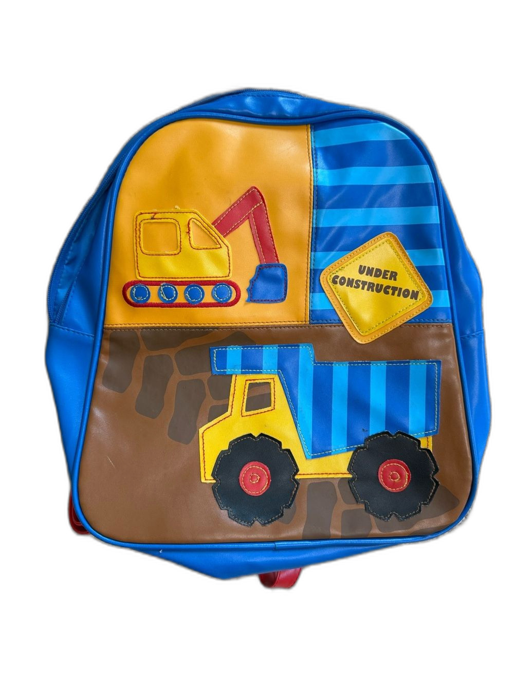 Stephen Joseph Toddler Boys Construction Backpack Vinyl Easy Clean Preschool Bag